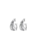 Aros Silver Frost plateados con cristales de ONE