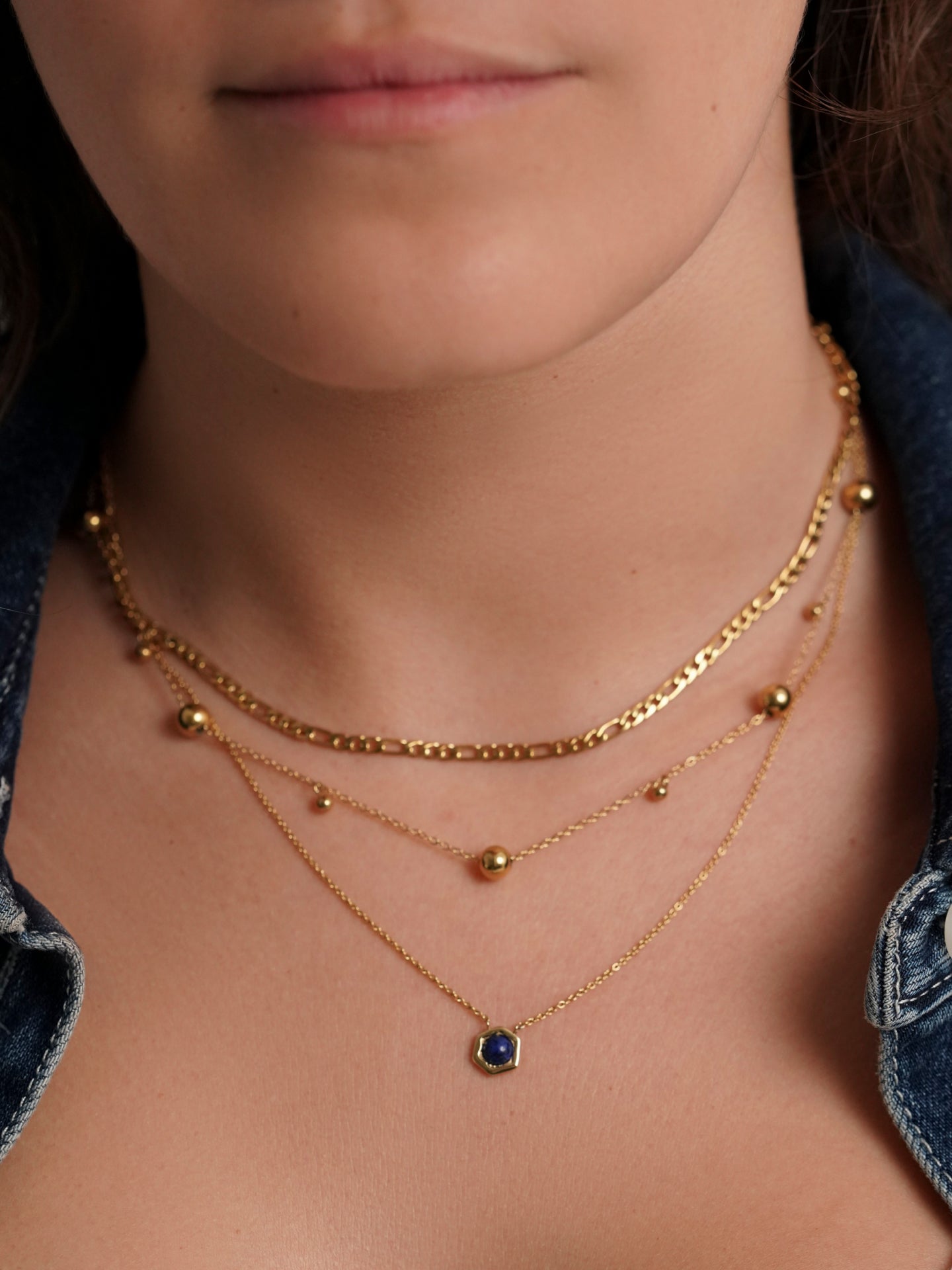 Collar Element Blue Gold