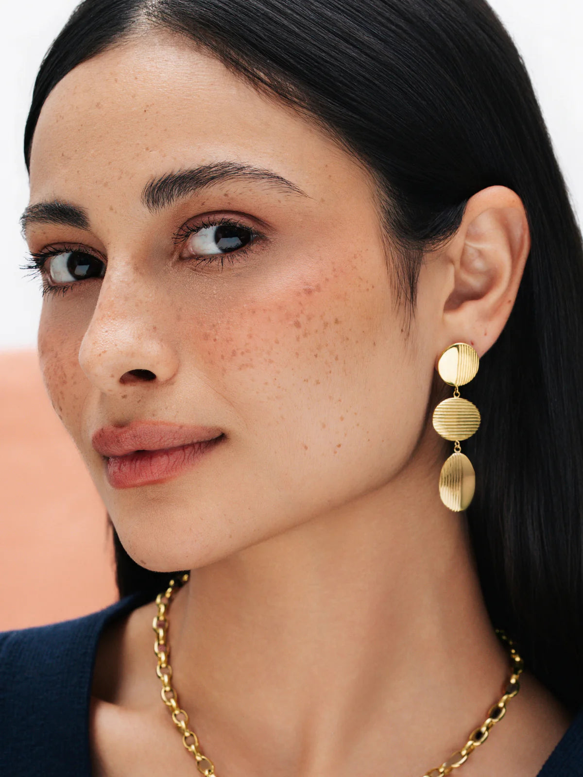 Aros Plissé Long Gold