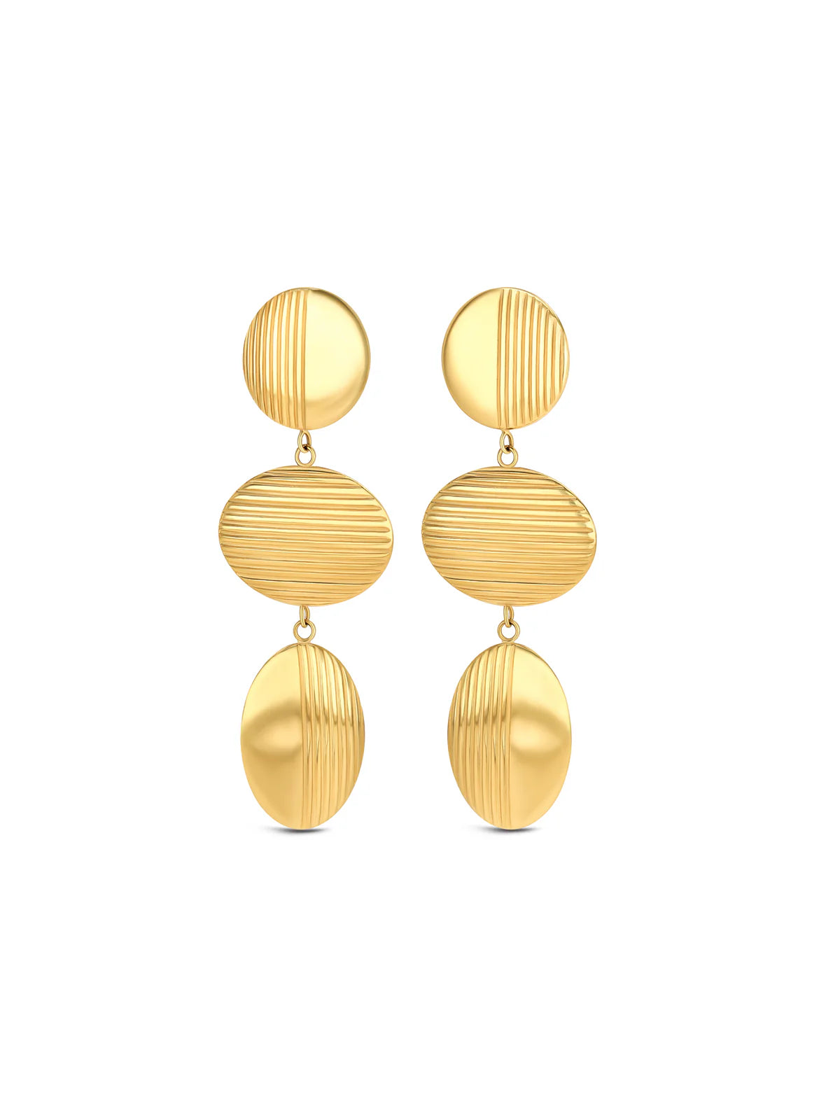 Aros Plissé Long Gold