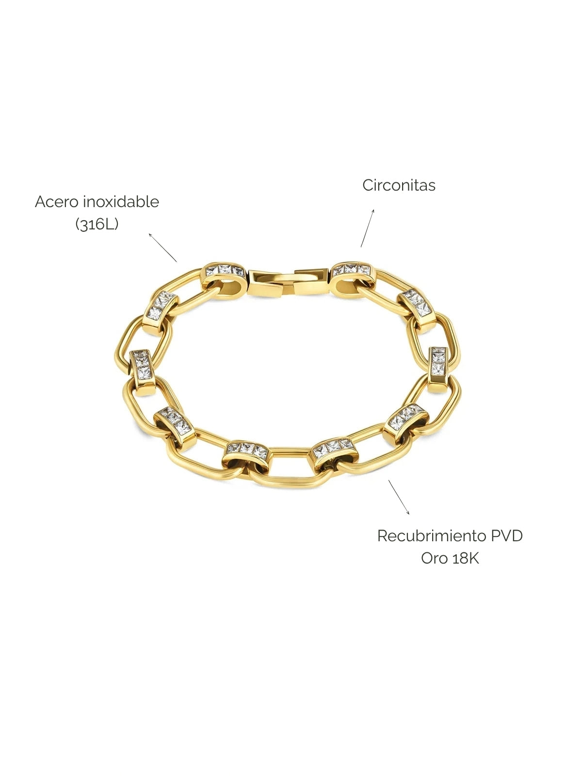 Pulsera Chess Crystal Gold