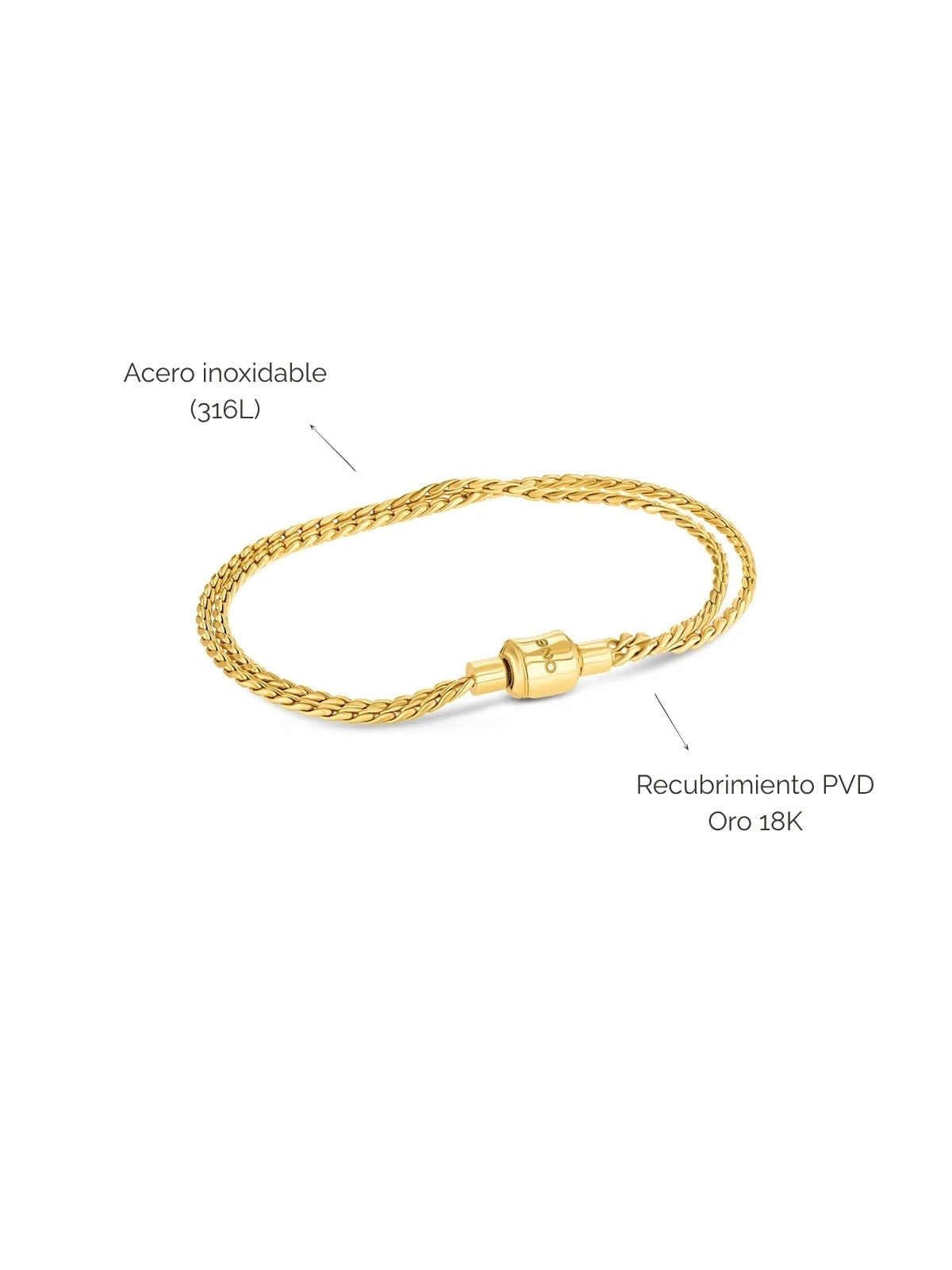 Pulsera Energy Master Twisted Gold