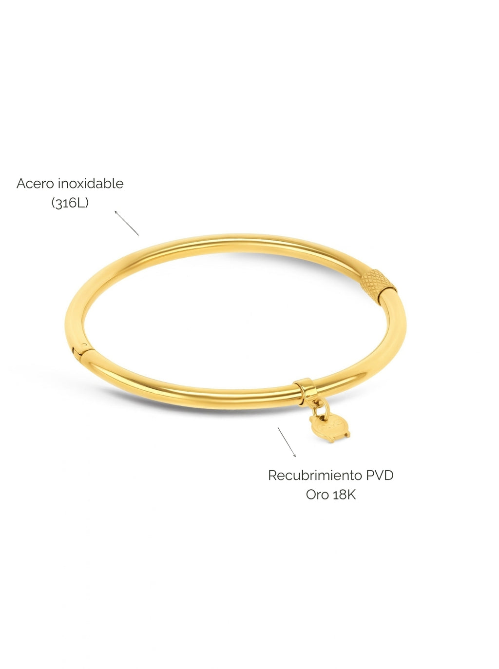 Pulsera Esclava Energy Master Oval Gold