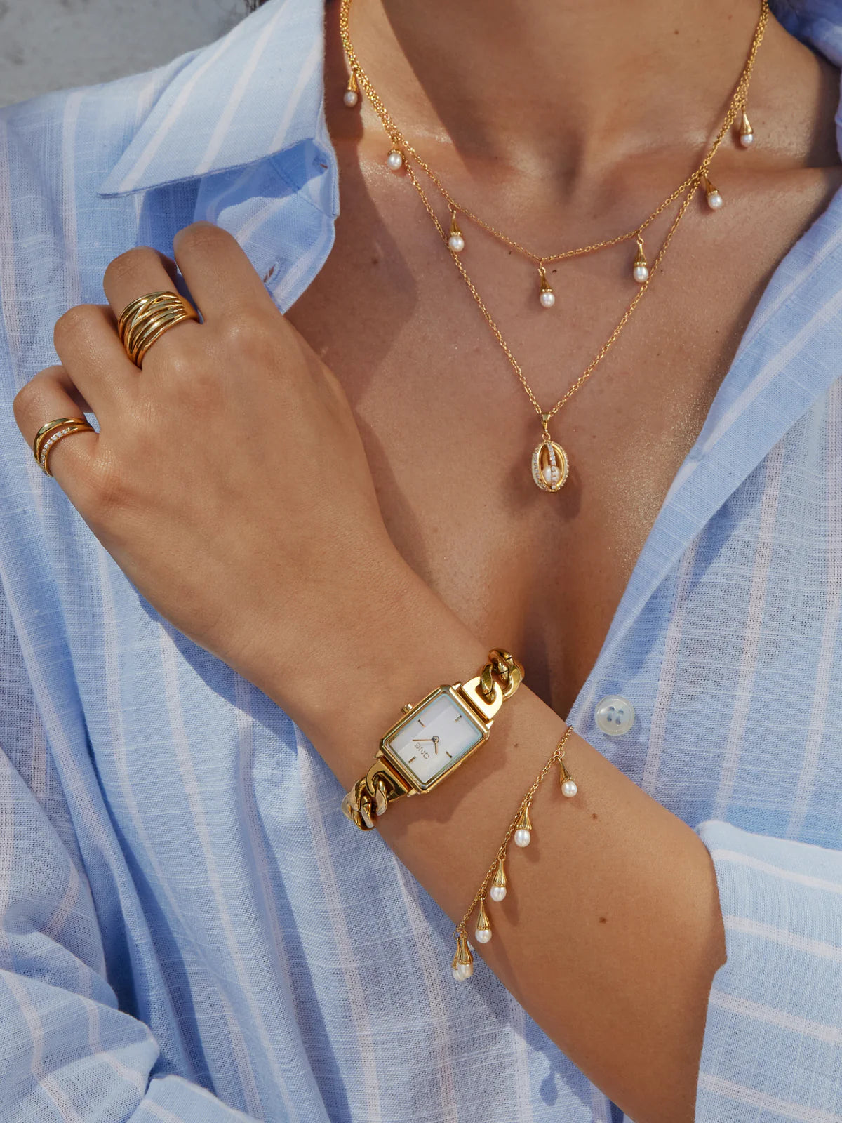 Pulsera Sea Pearl Gold