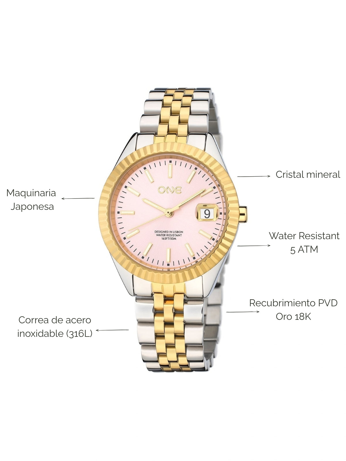 Reloj Celebrity Pink Bicolor