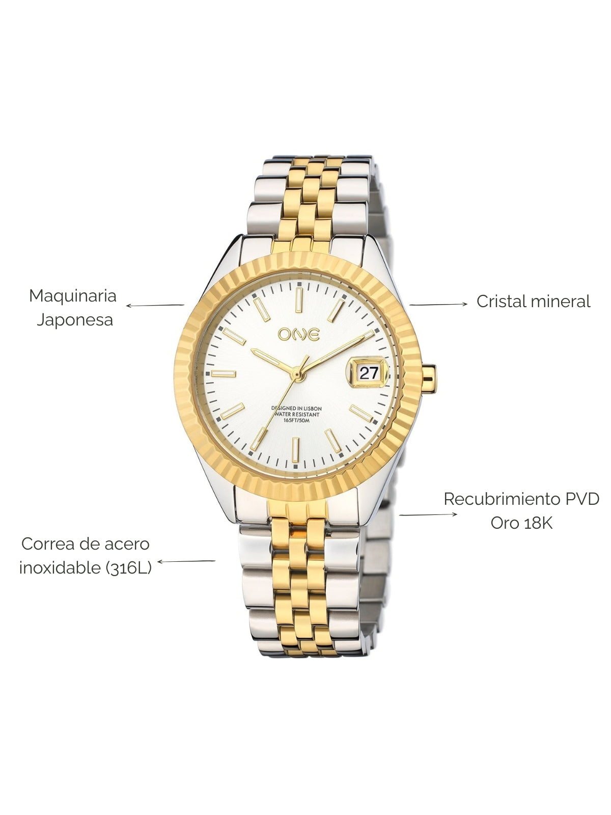 Reloj Celebrity White Bicolor