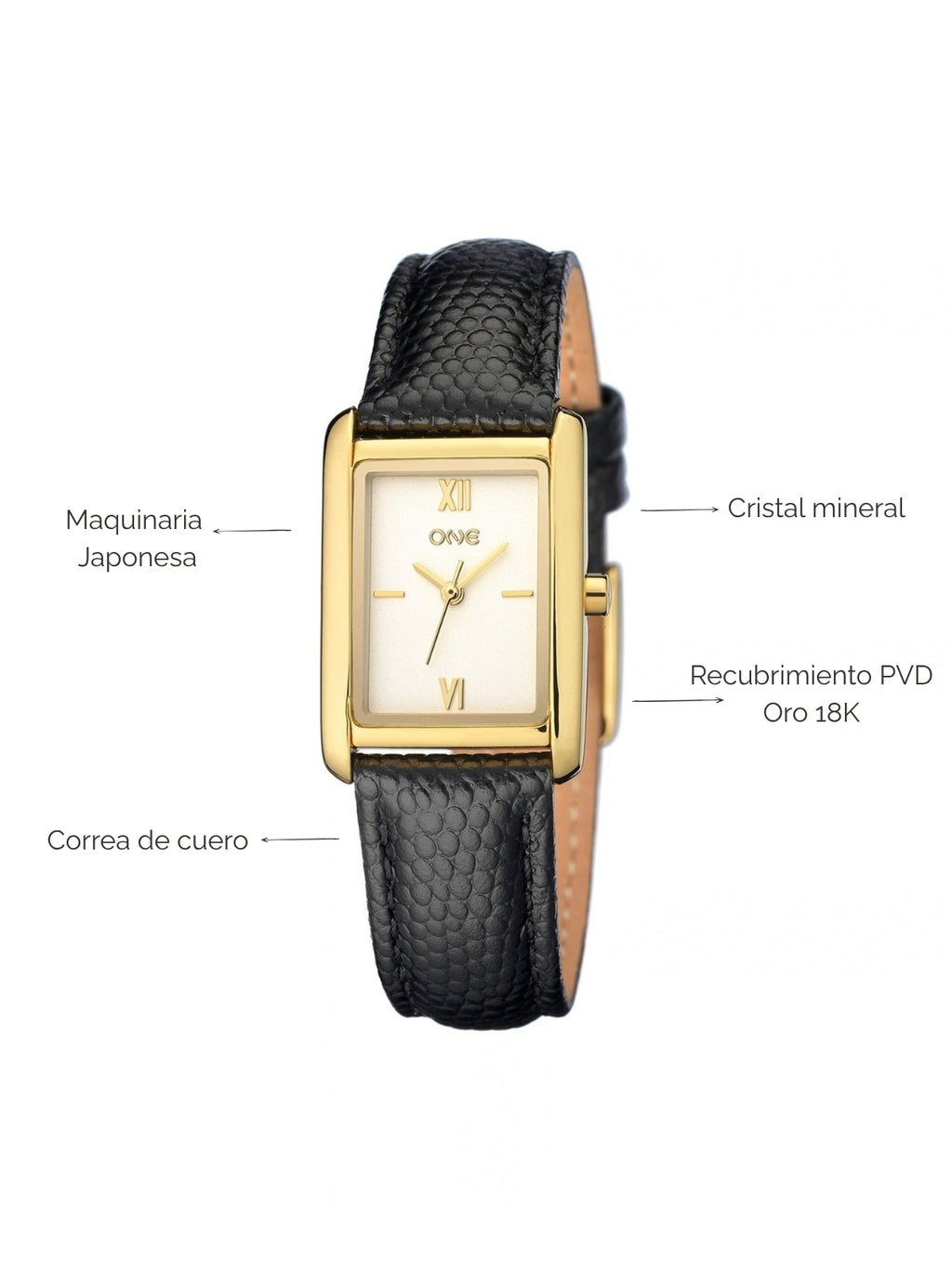 Reloj Grace Black Leather