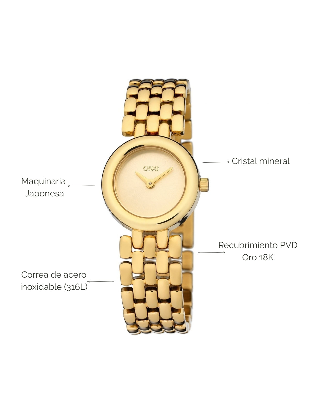 Reloj Belle Gold