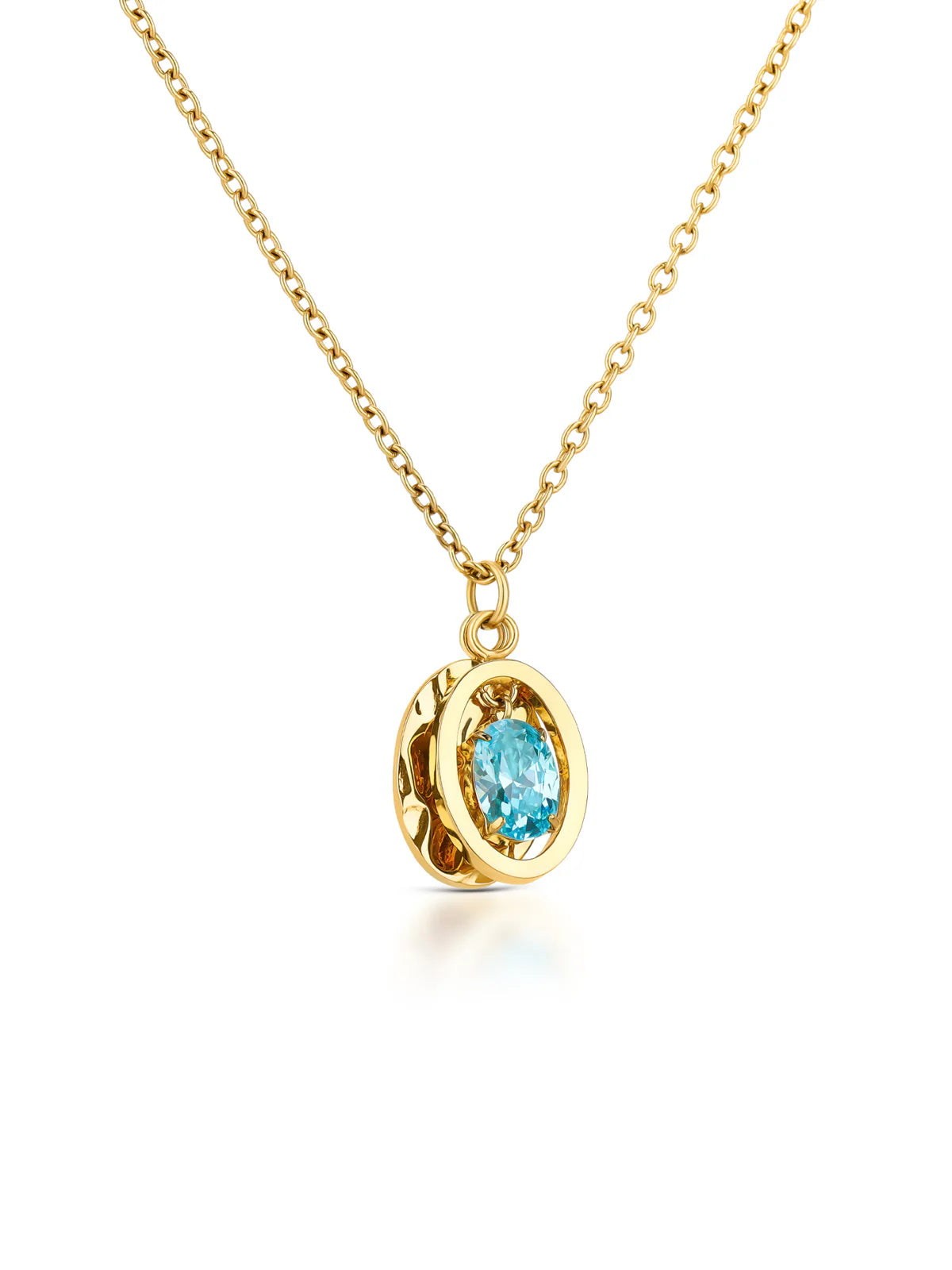 Set Collar y Aros Birthstone Diciembre - Felicidad