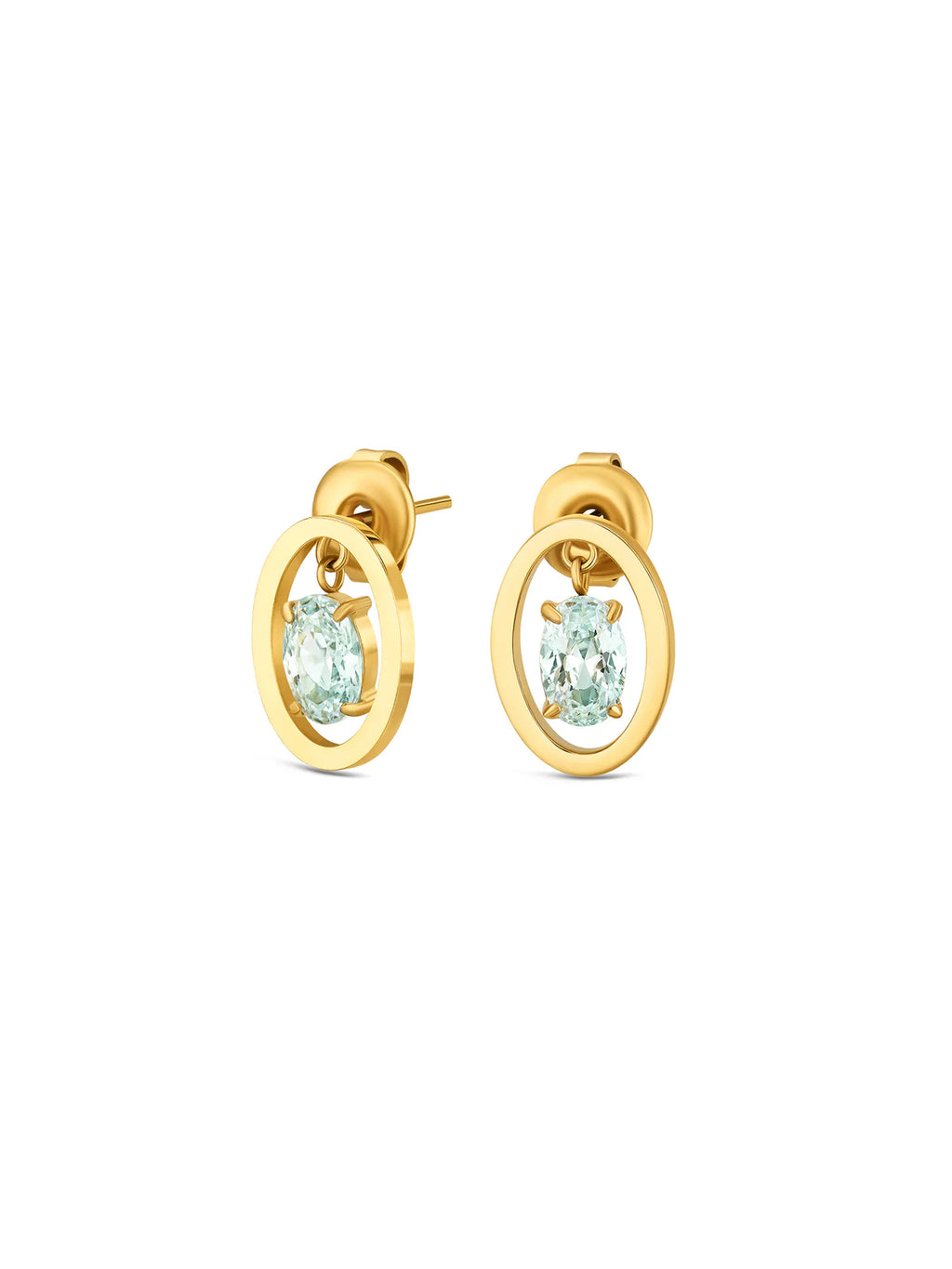 Set Collar y Aros Birthstone Marzo - Serenidad