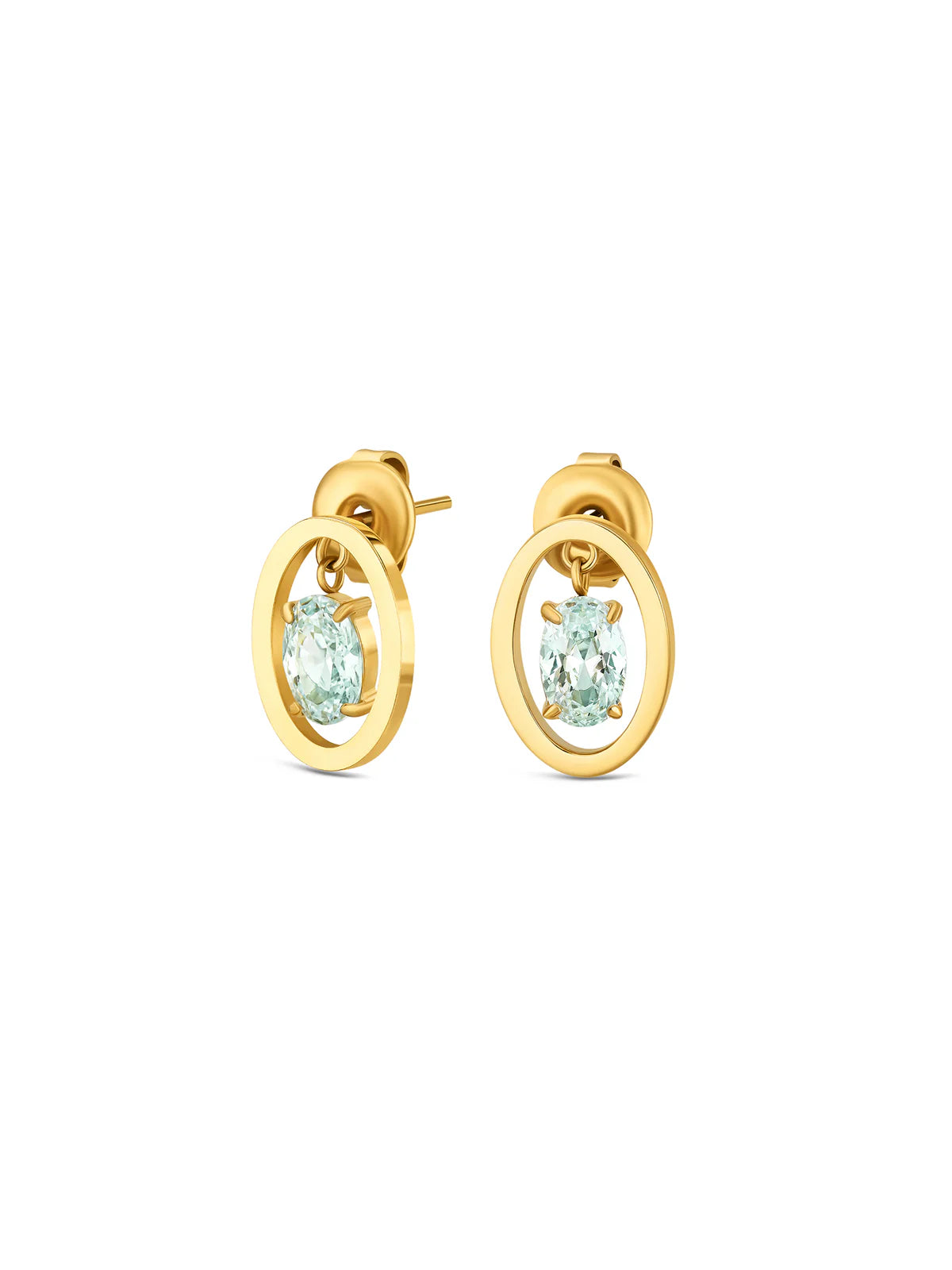 Set Collar y Aros Birthstone Marzo - Serenidad