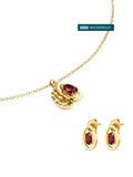 Set Collar y Aros Birthstone Julio - Pasión