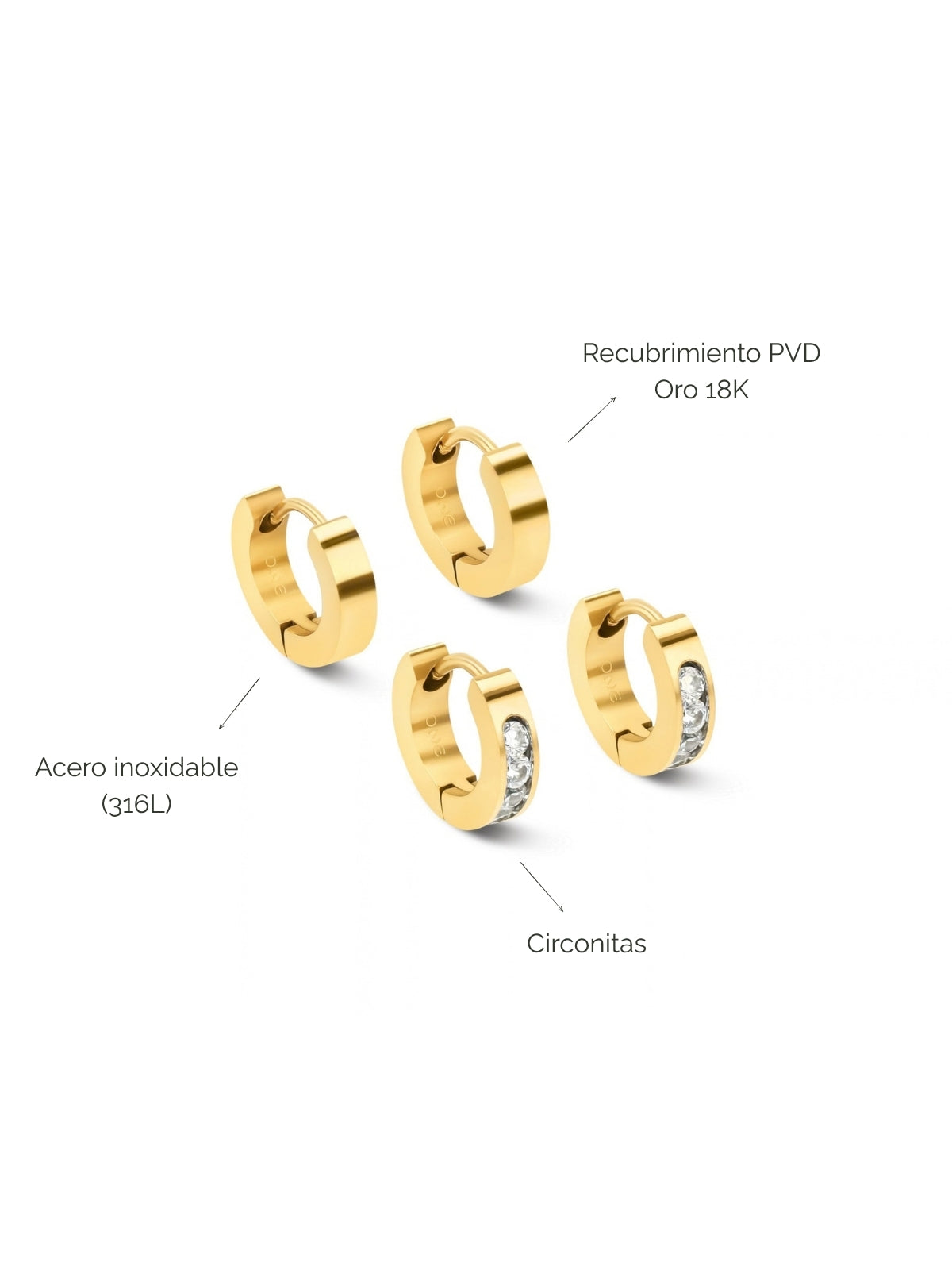 Set de Aros Shimmer Gold
