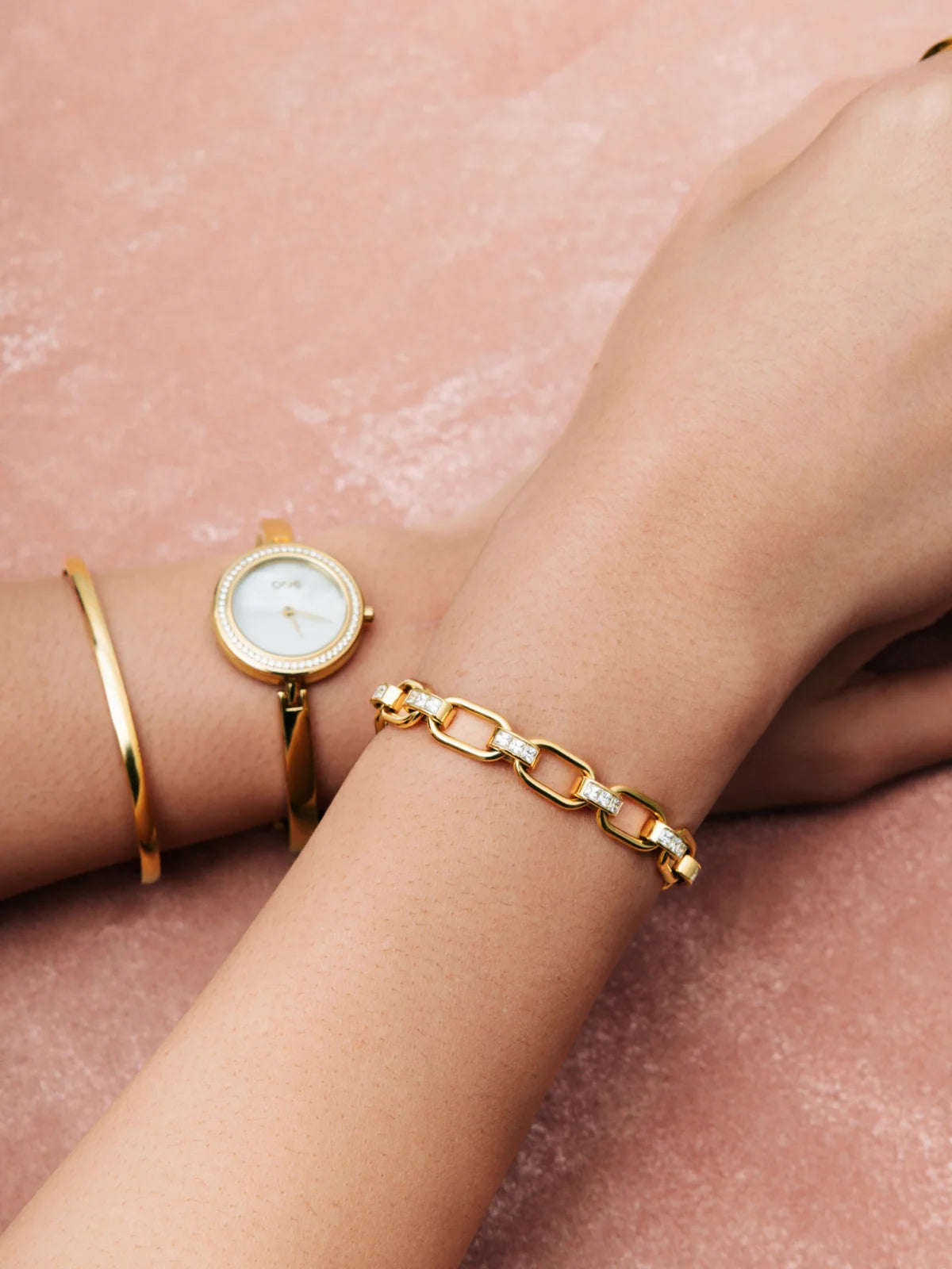 Pulsera Chess Crystal Gold